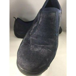 Hush Puppies Womens Shoes HP360 Size 10M Blue Suede Leather Slip On Loafer